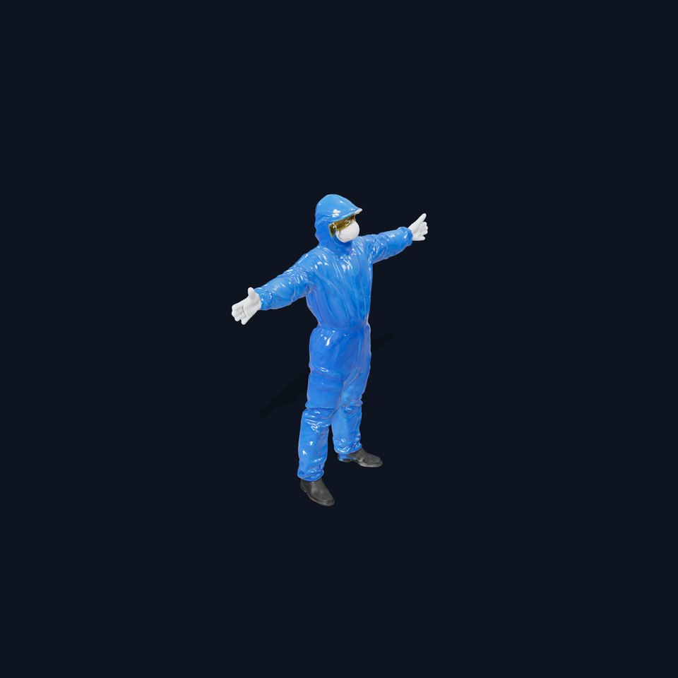 Blue Hazmat Suit model pack