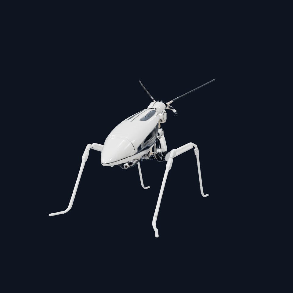 Futuristic Metallic Insect model pack