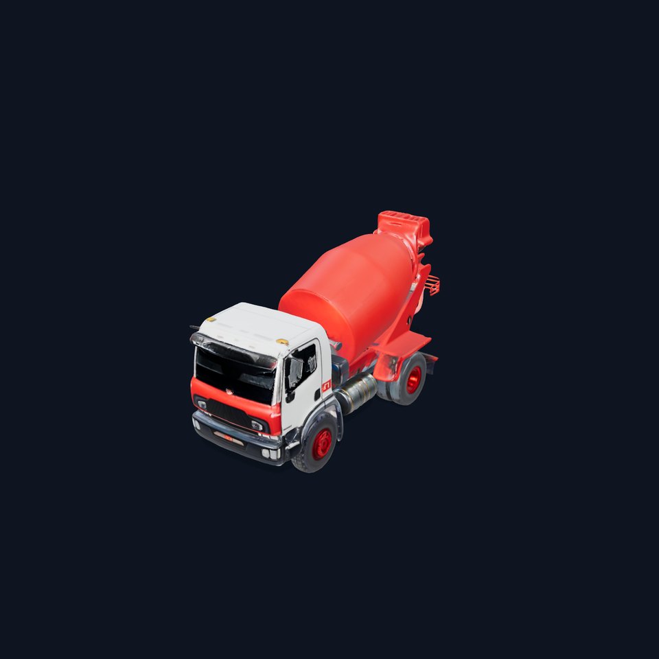 Red Cement Mixer model pack