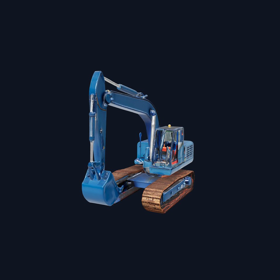 Steel Blue Excavator model pack viewer poster