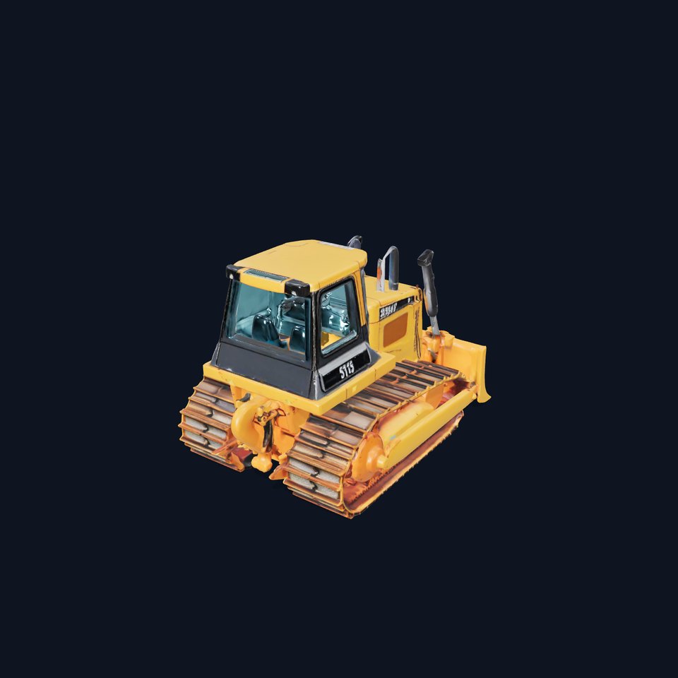 Yellow Bulldozer Construction model pack