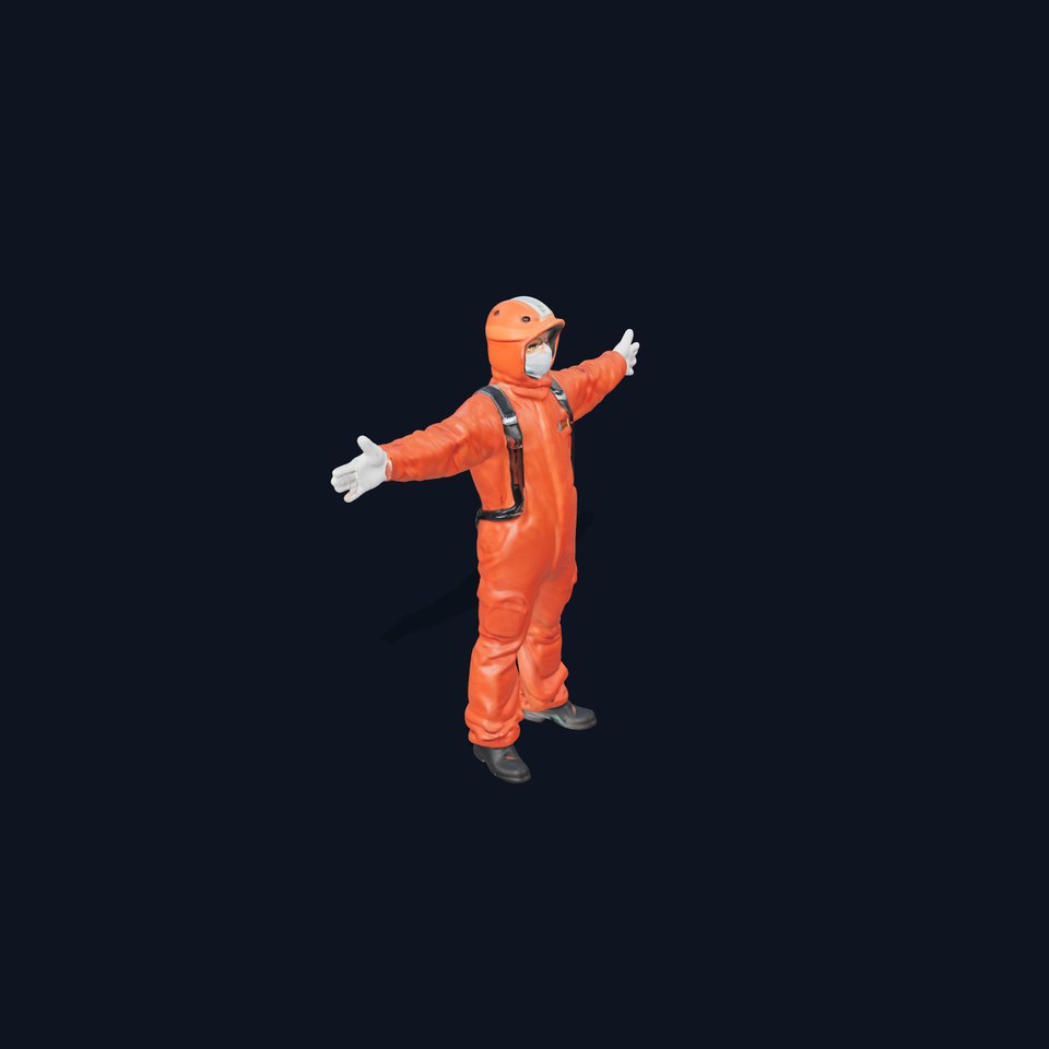Safety Orange Jumpsuit model pack
