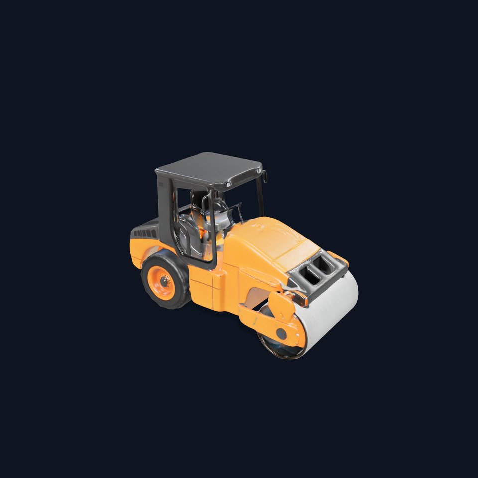 Vibrant Asphalt Roller model pack