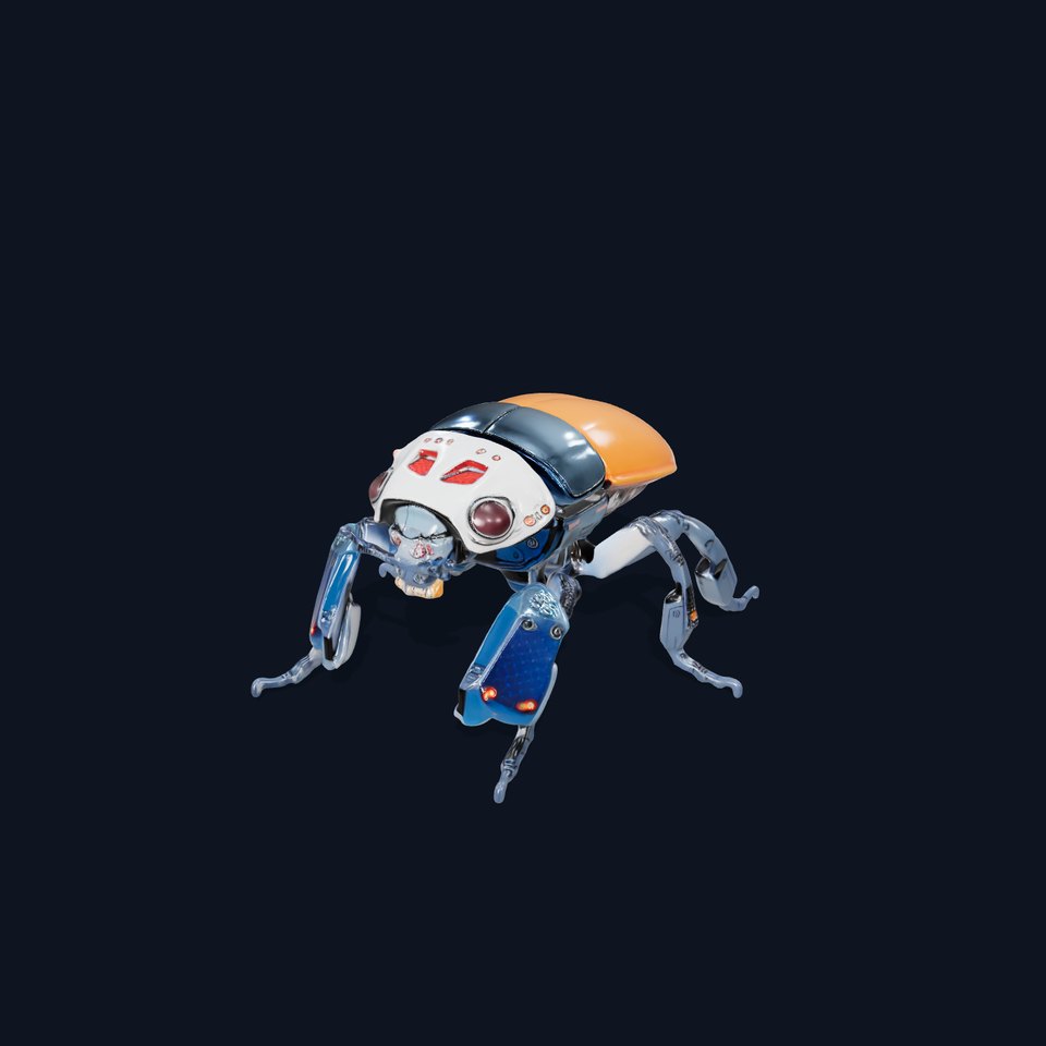 Robotic Beetle Orange model pack viewer poster