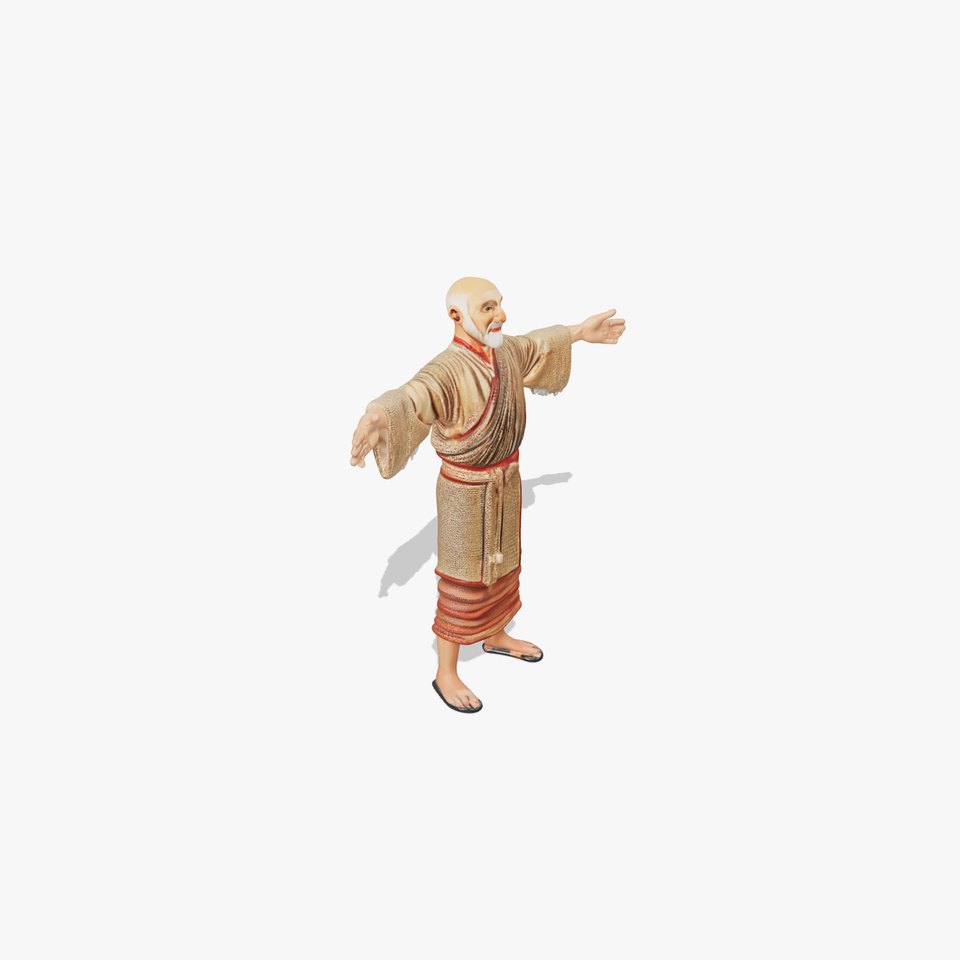 Wise Monk Character model pack