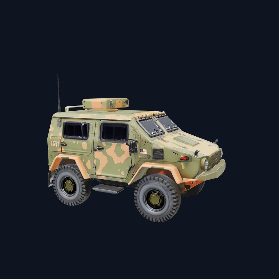 Camo Tactical Vehicle model pack viewer poster