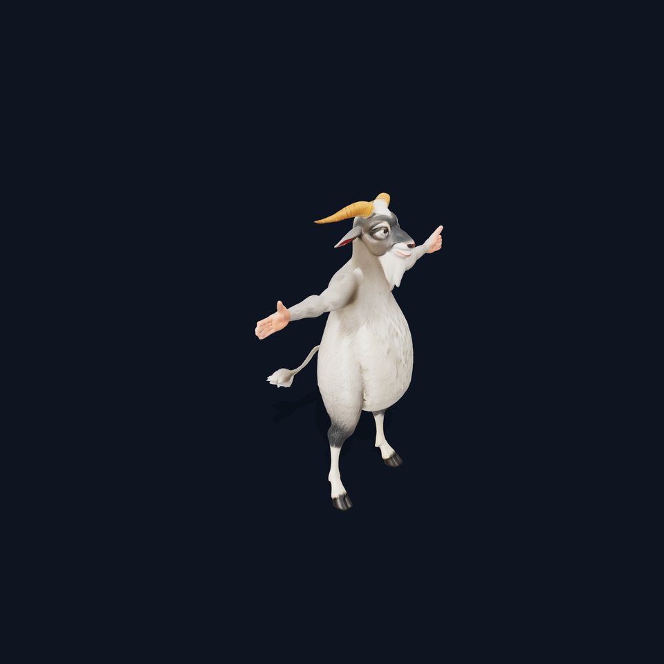 Playful Goat Character model pack
