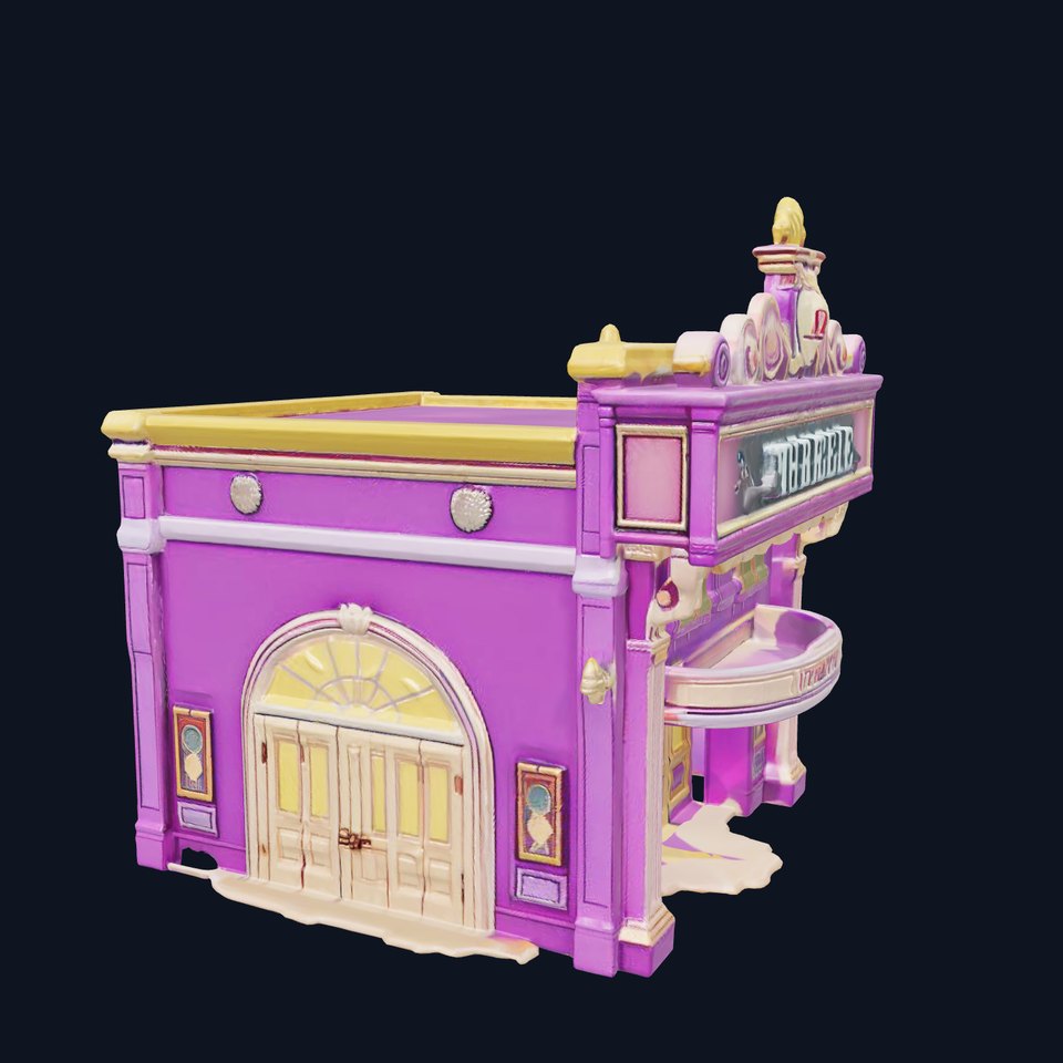 Vintage Theater Facade model pack