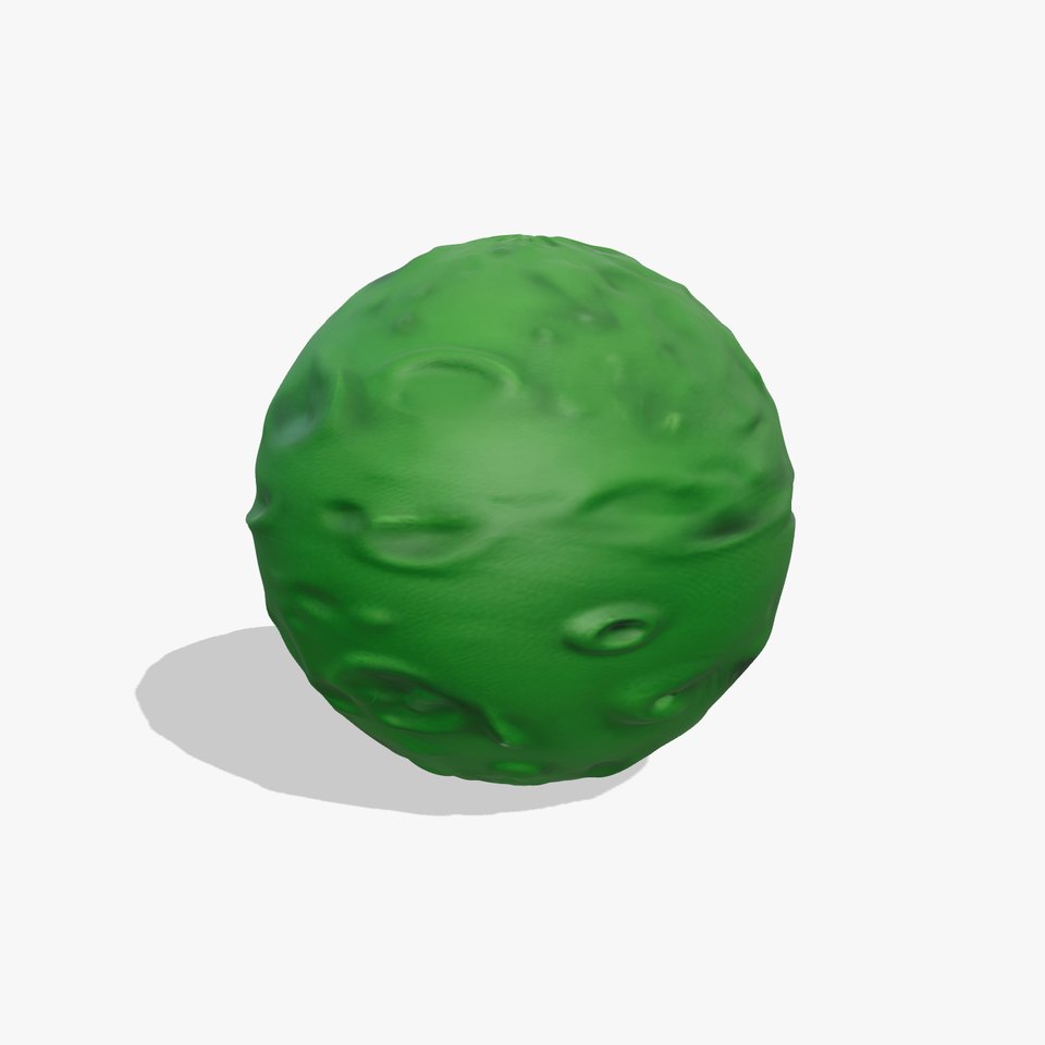 HQ PBR Textures Set Green Alien Rock Surface