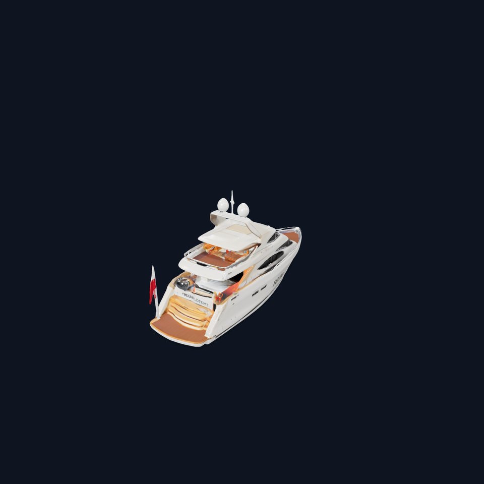 Elegant White Yacht model pack