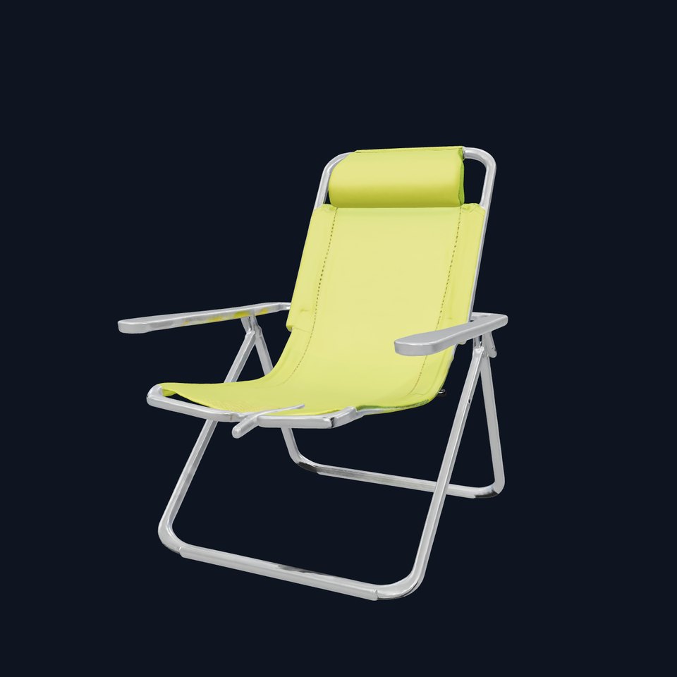 Lime Green Lounge Chair model pack
