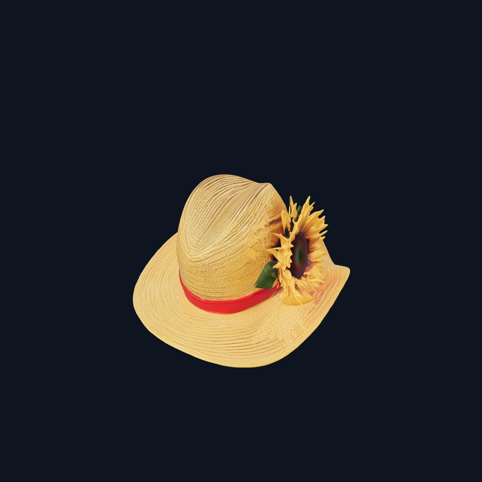 Sunflower Straw Hat model pack