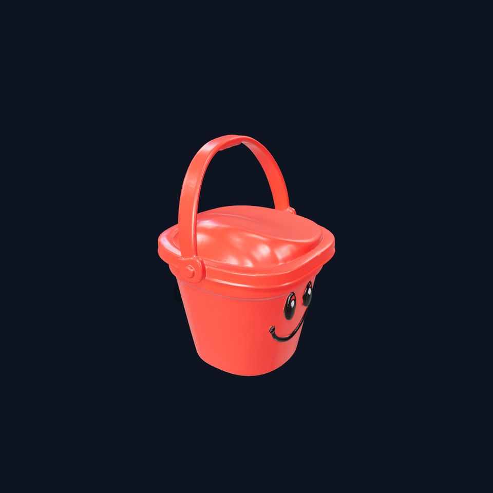 Cheerful Red Bucket model pack viewer poster