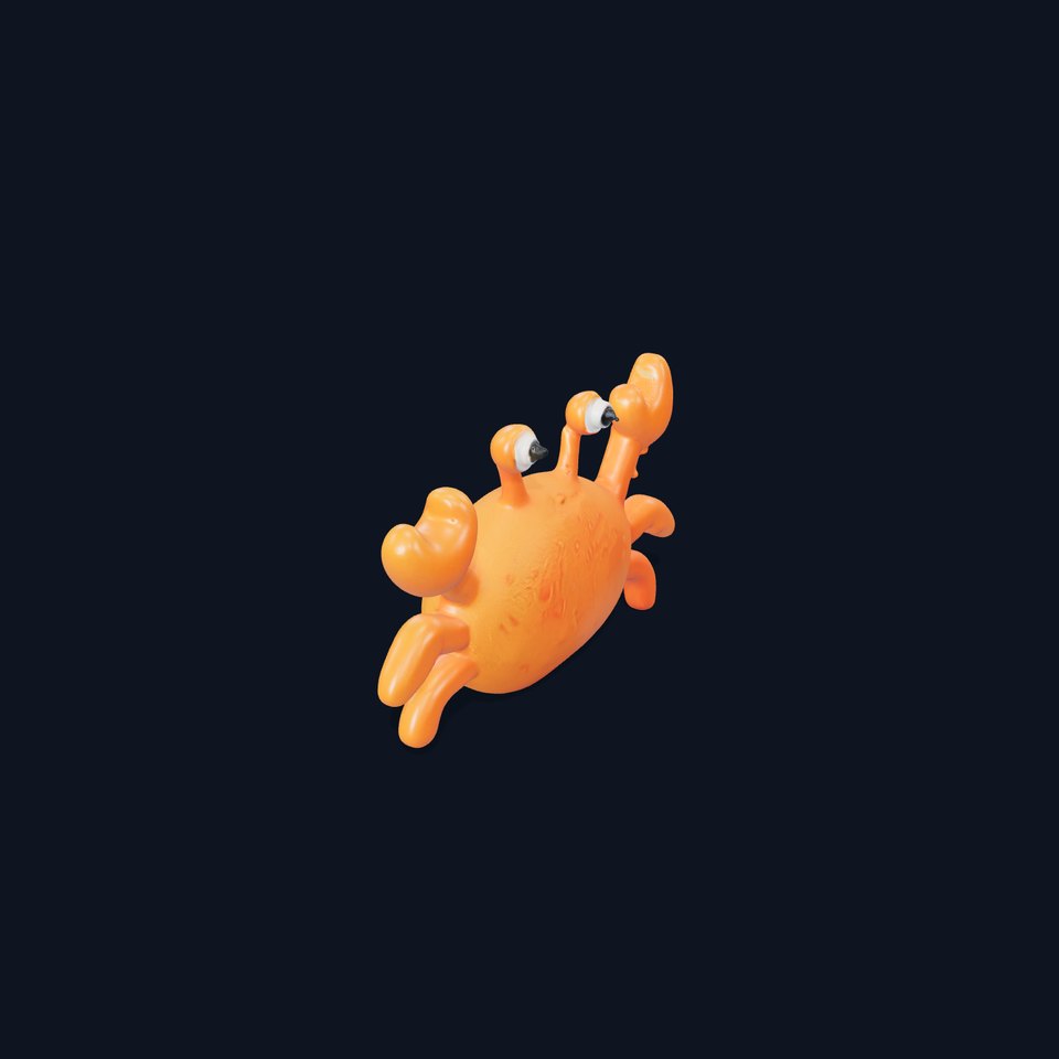 Orange Cartoon Crab model pack