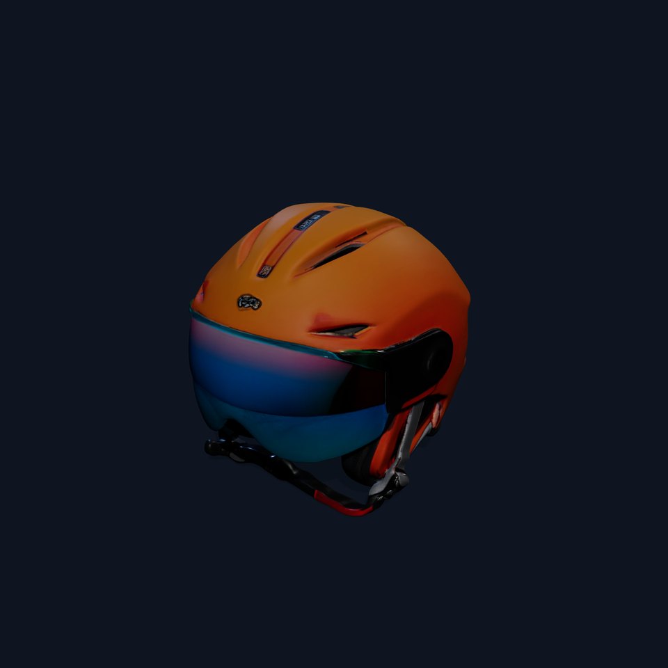 Vibrant Orange Helmet model pack