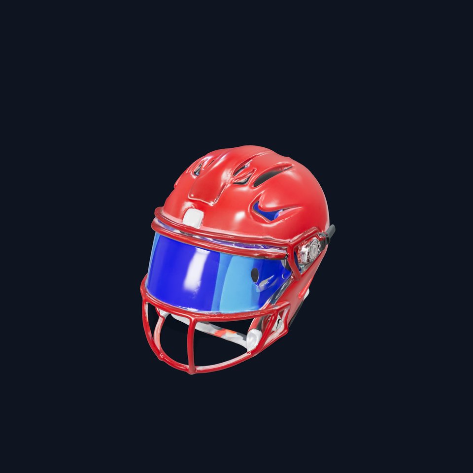 Red Sports Helmet model pack