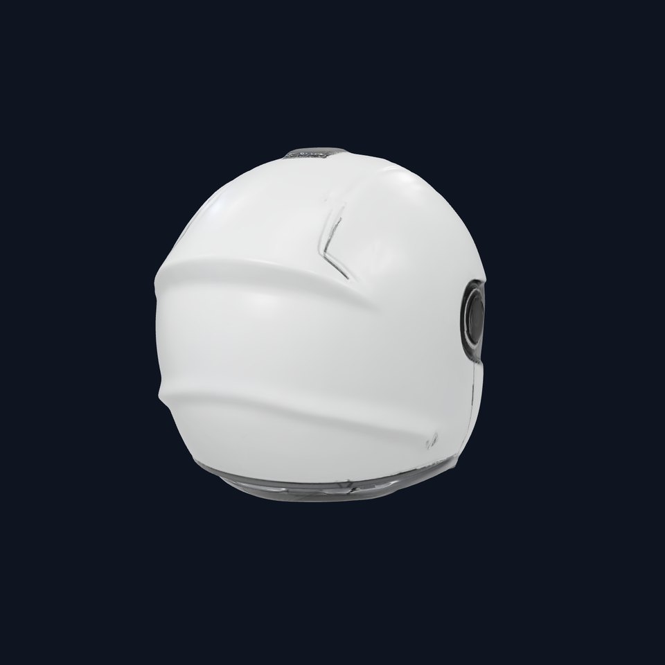 Sleek White Helmet model pack