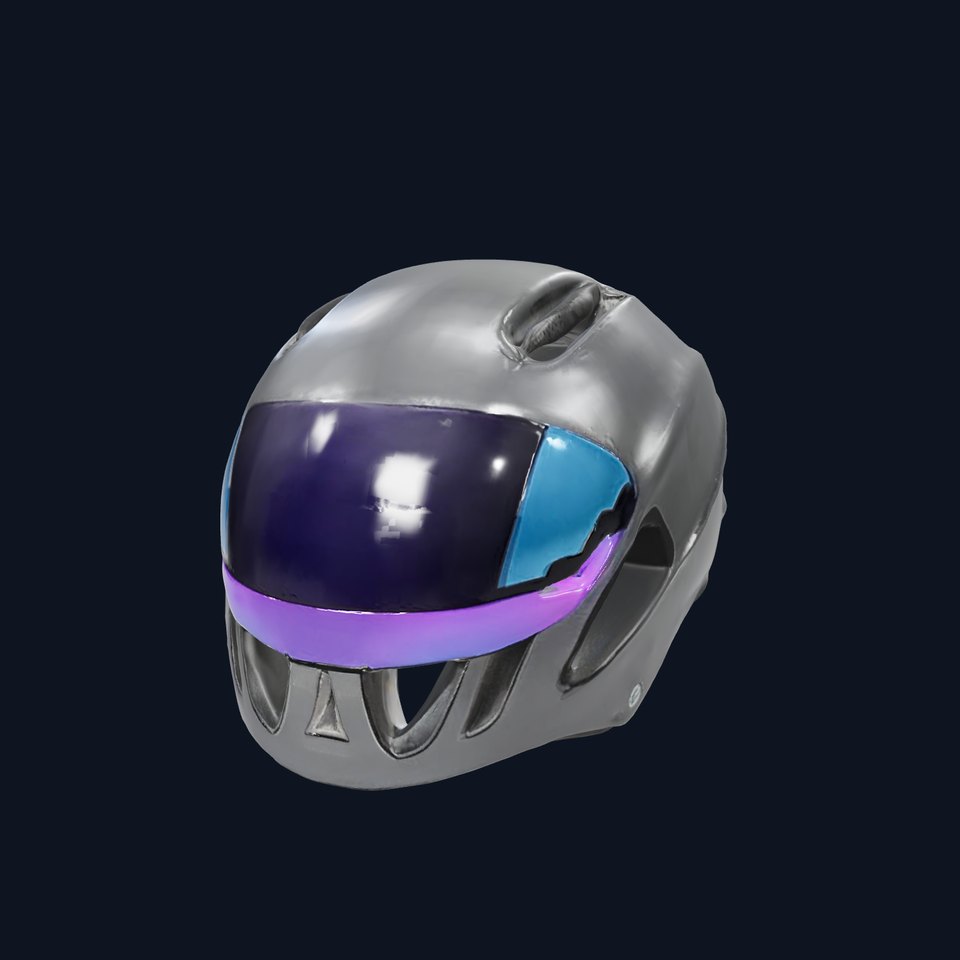 Sleek Gray Helmet model pack