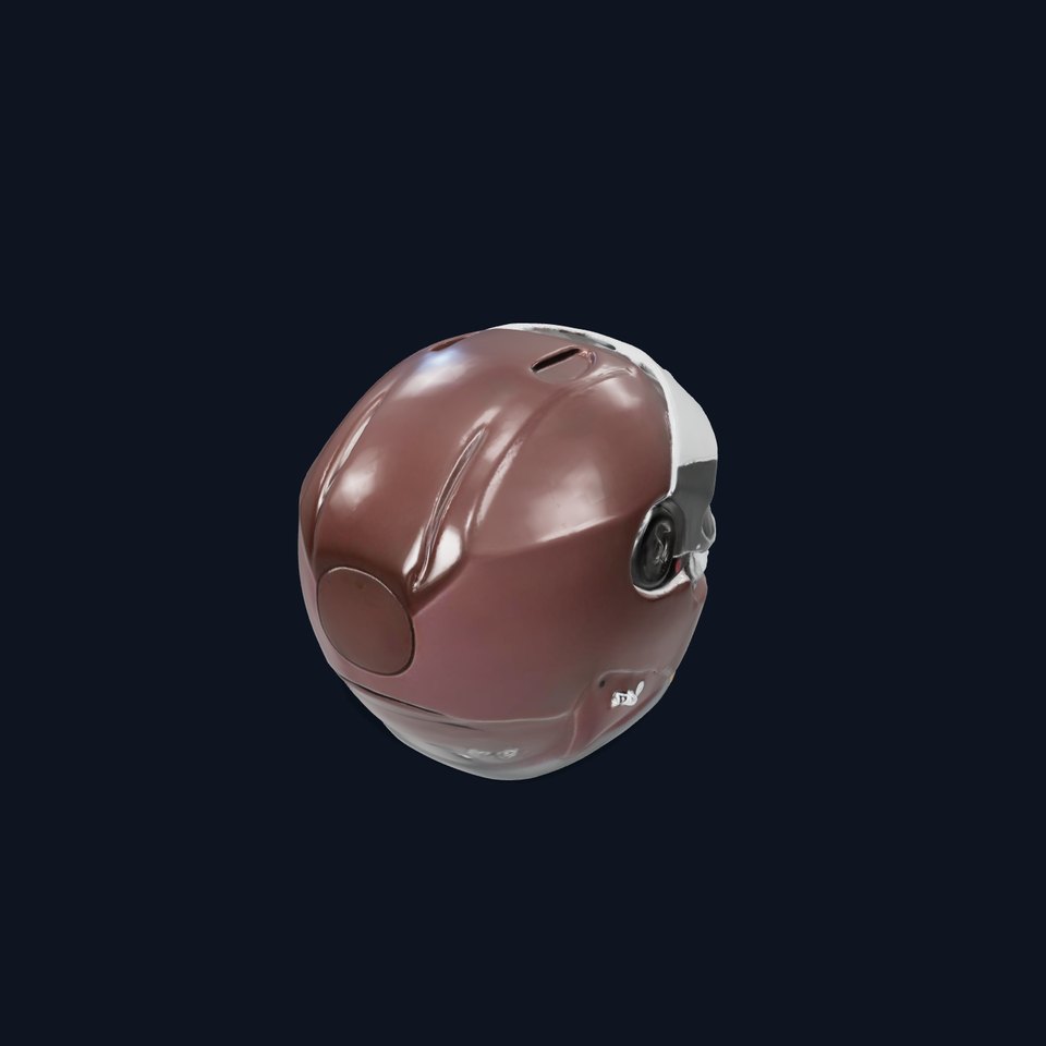 Glossy Brown Helmet model pack viewer poster