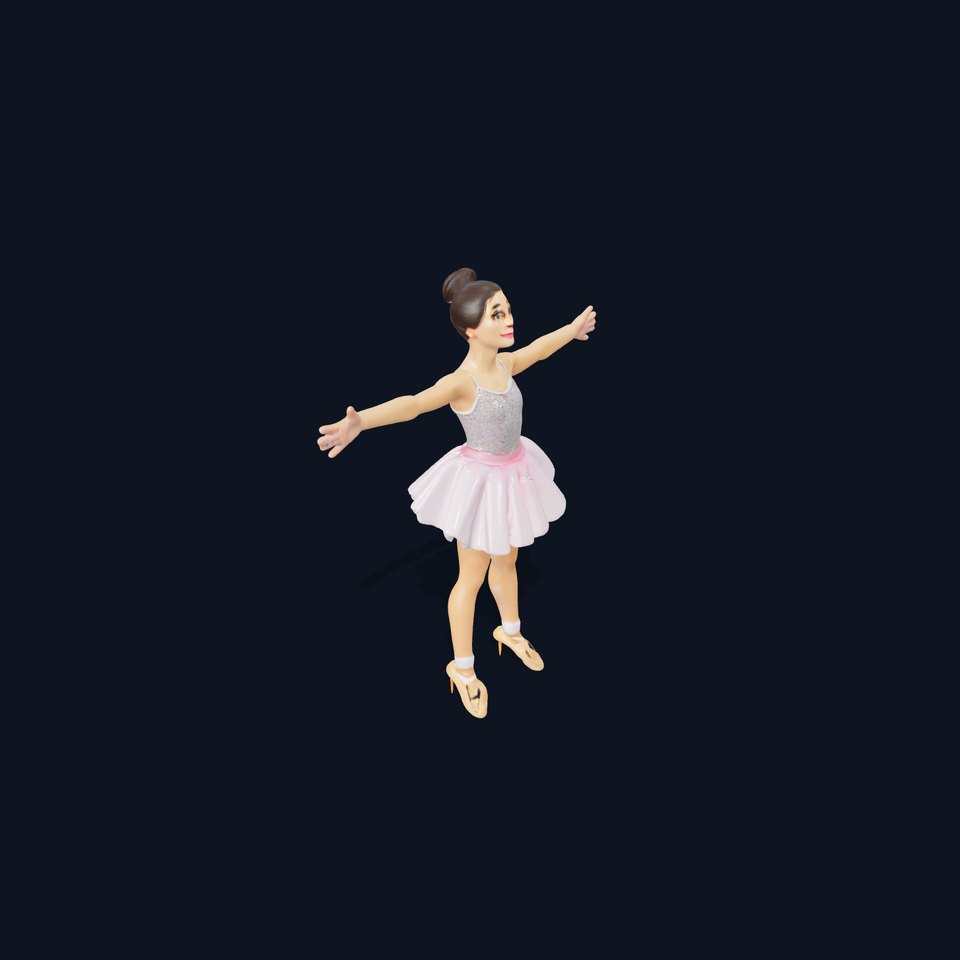 Elegant Tutu Ballerina model pack viewer poster