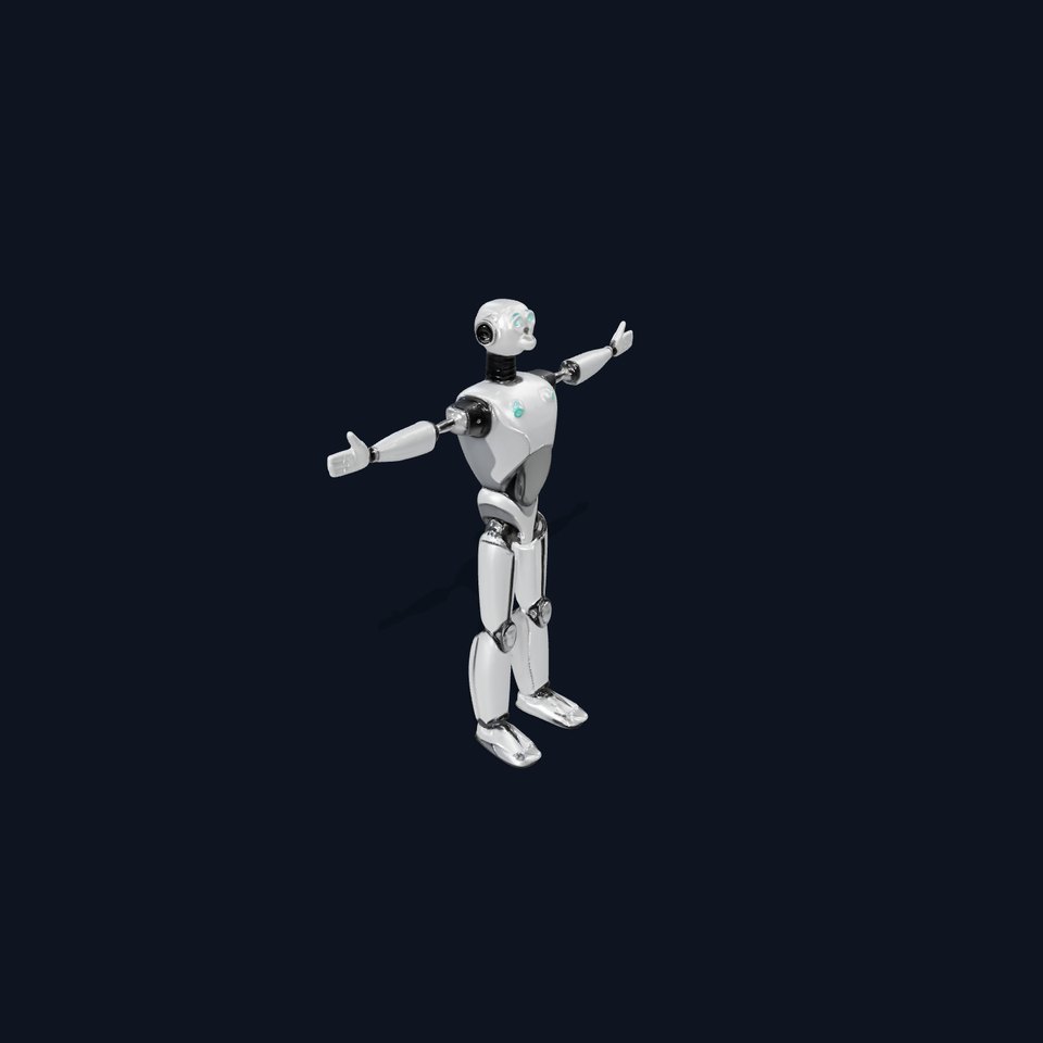 Humanoid Silver Robot model pack