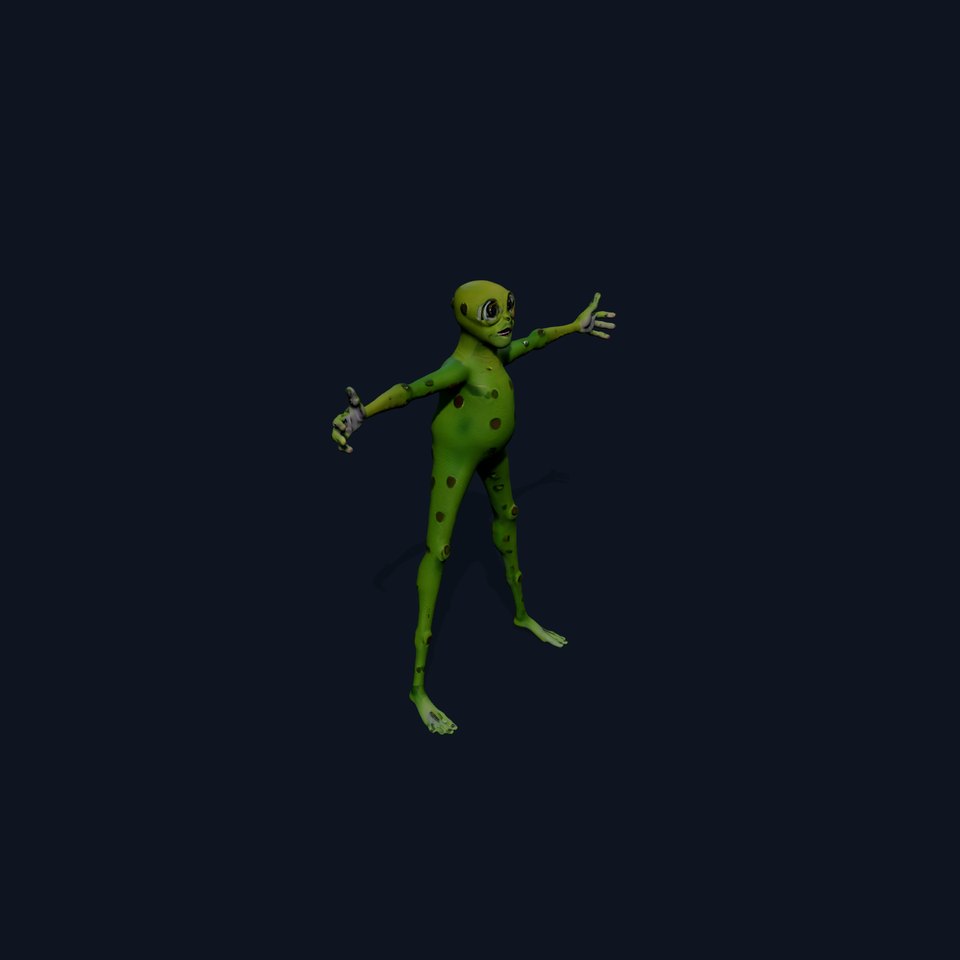 Green Alien Character model pack
