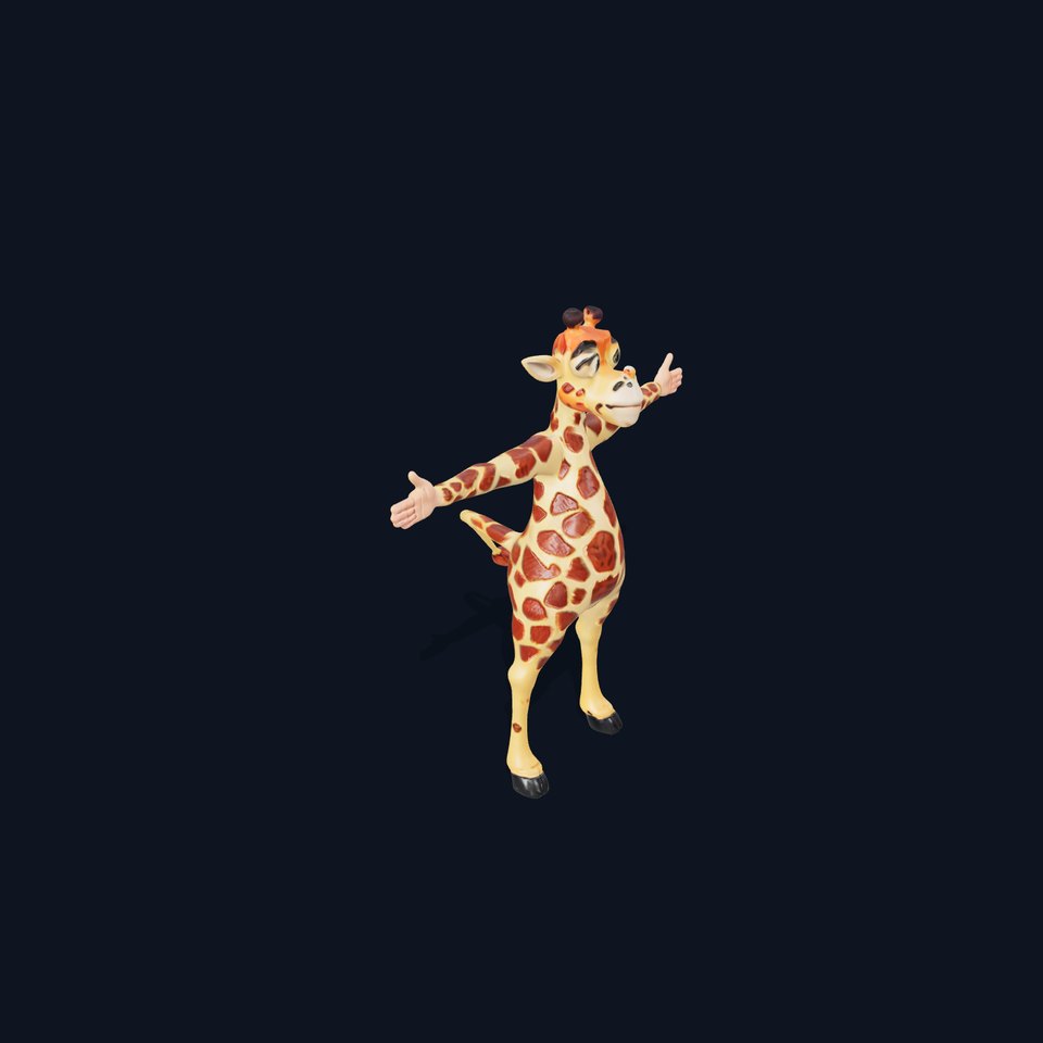 Animated Giraffe Character model pack viewer poster
