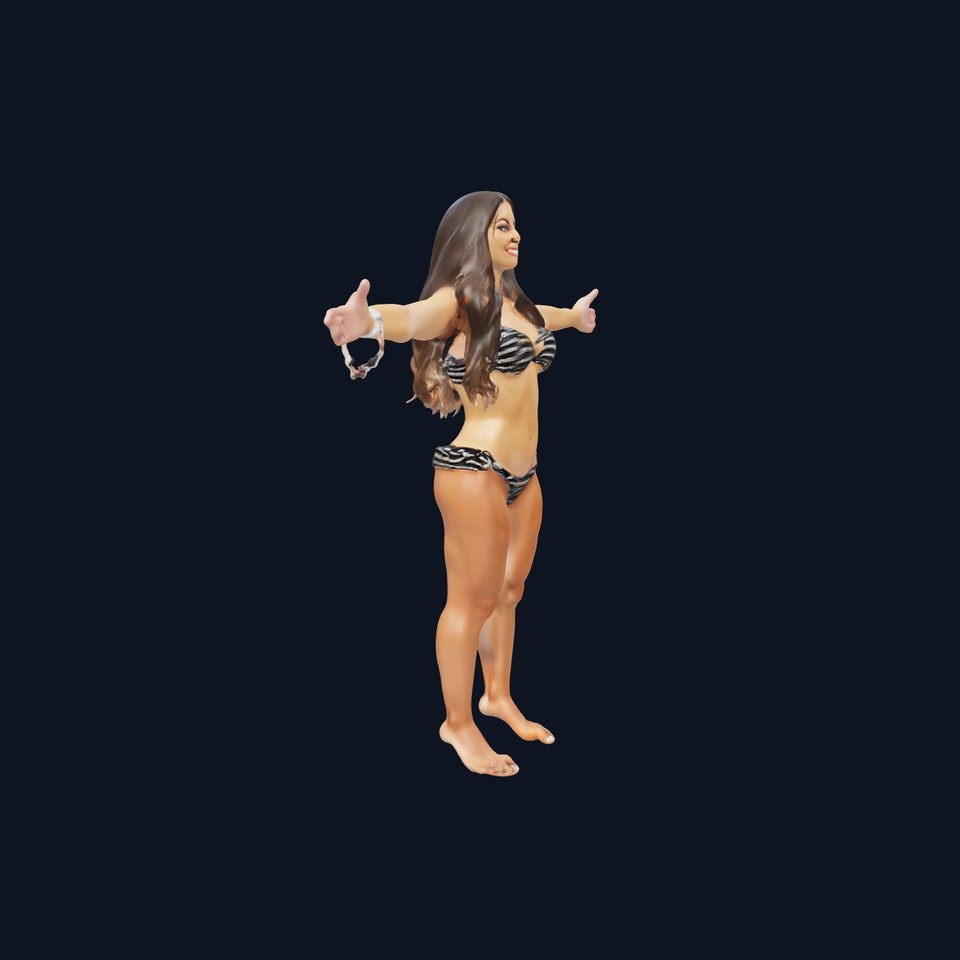 Striped Bikini Female model pack