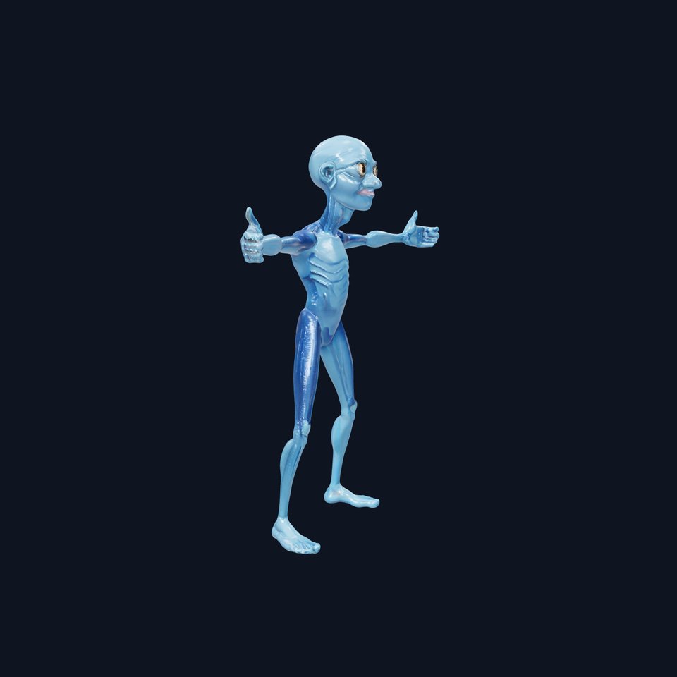 Blue Alien Character model pack