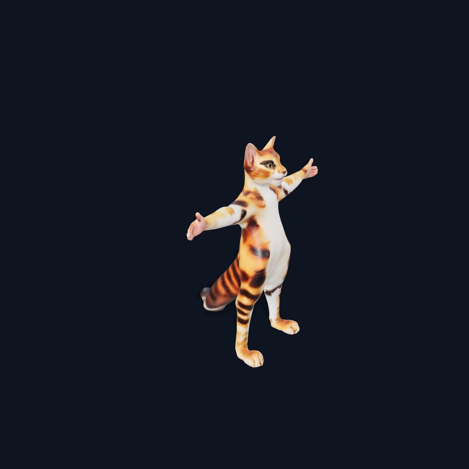 Playful Calico Cat model pack