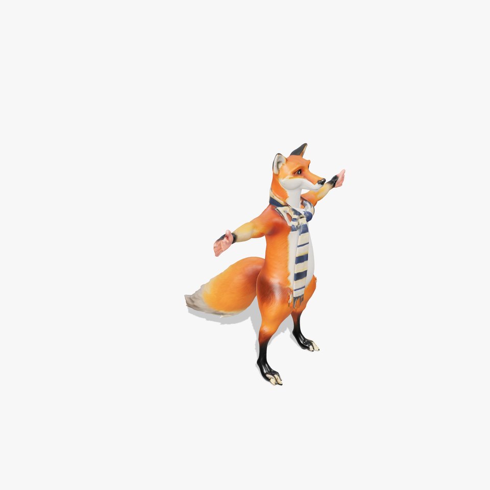 Charming Fox Scarf model pack