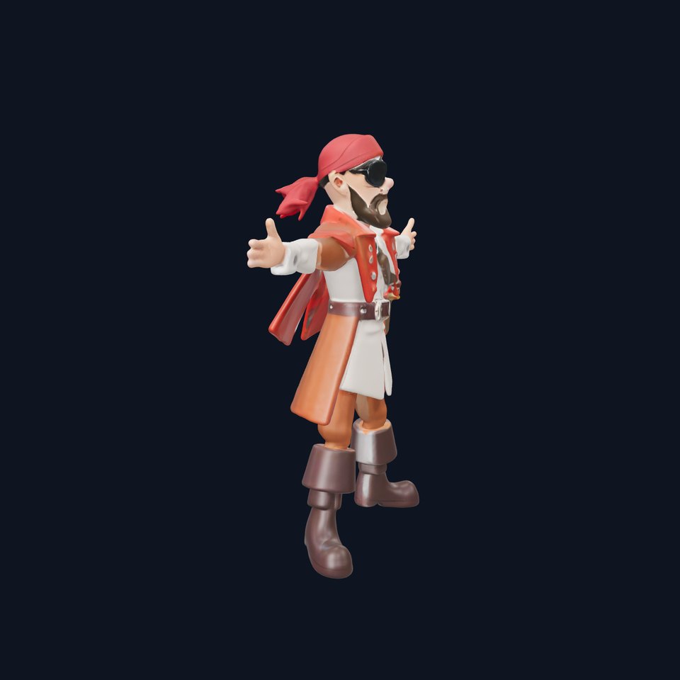 Rugged Pirate Captain model pack