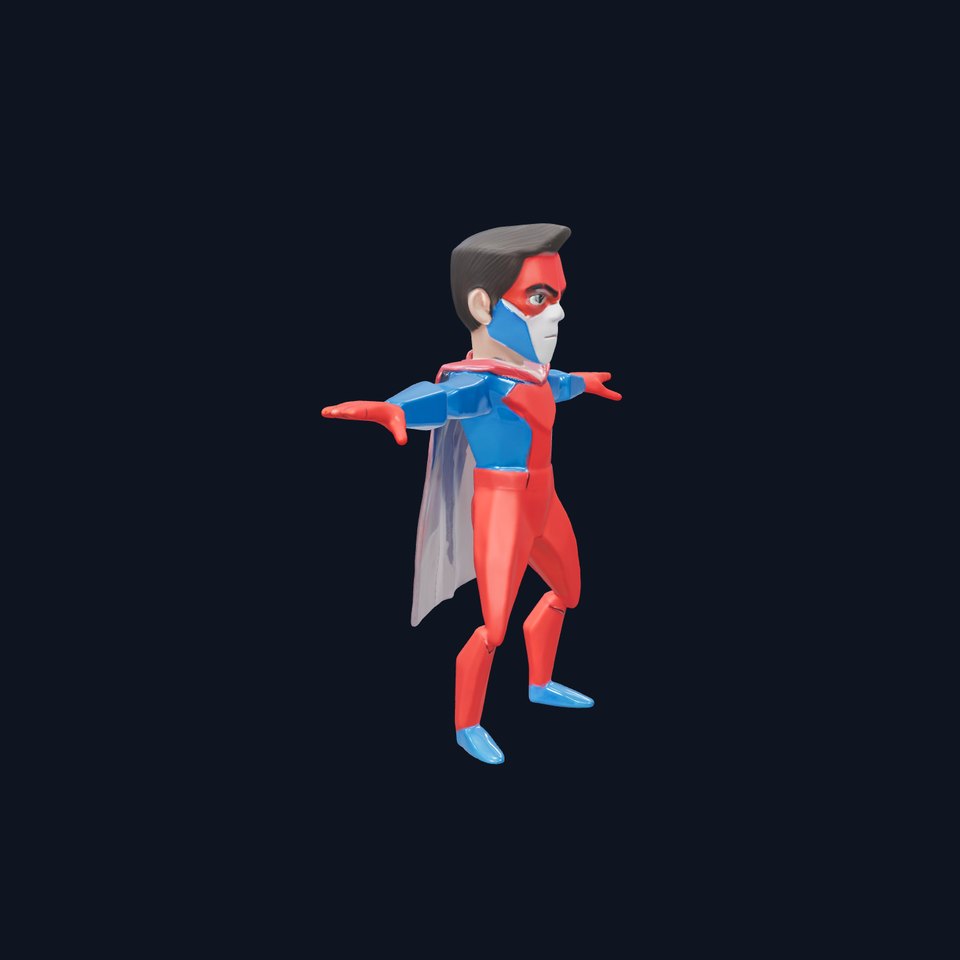 Colorful Superhero Character model pack