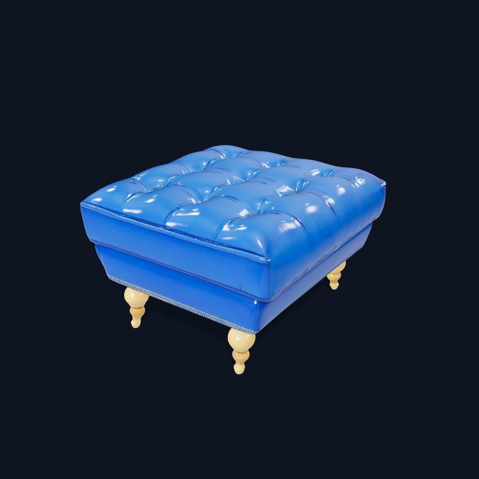 Royal Blue Ottoman model pack