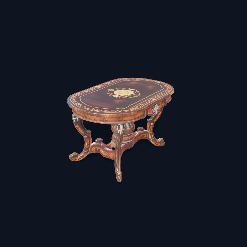 Antique Walnut Table model pack