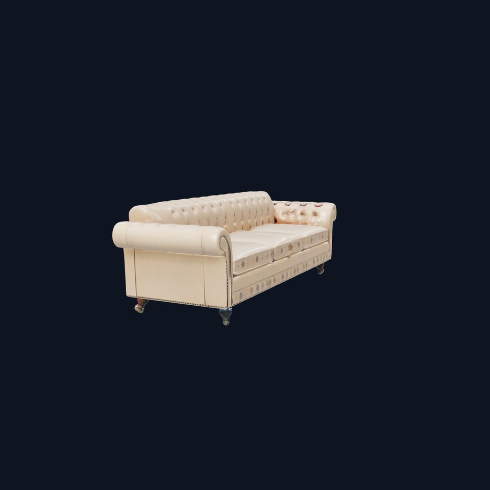 Elegant Beige Sofa model pack