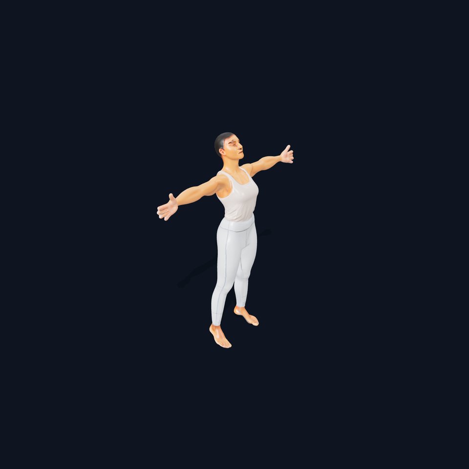 Silver Athletic Outfit model pack viewer poster