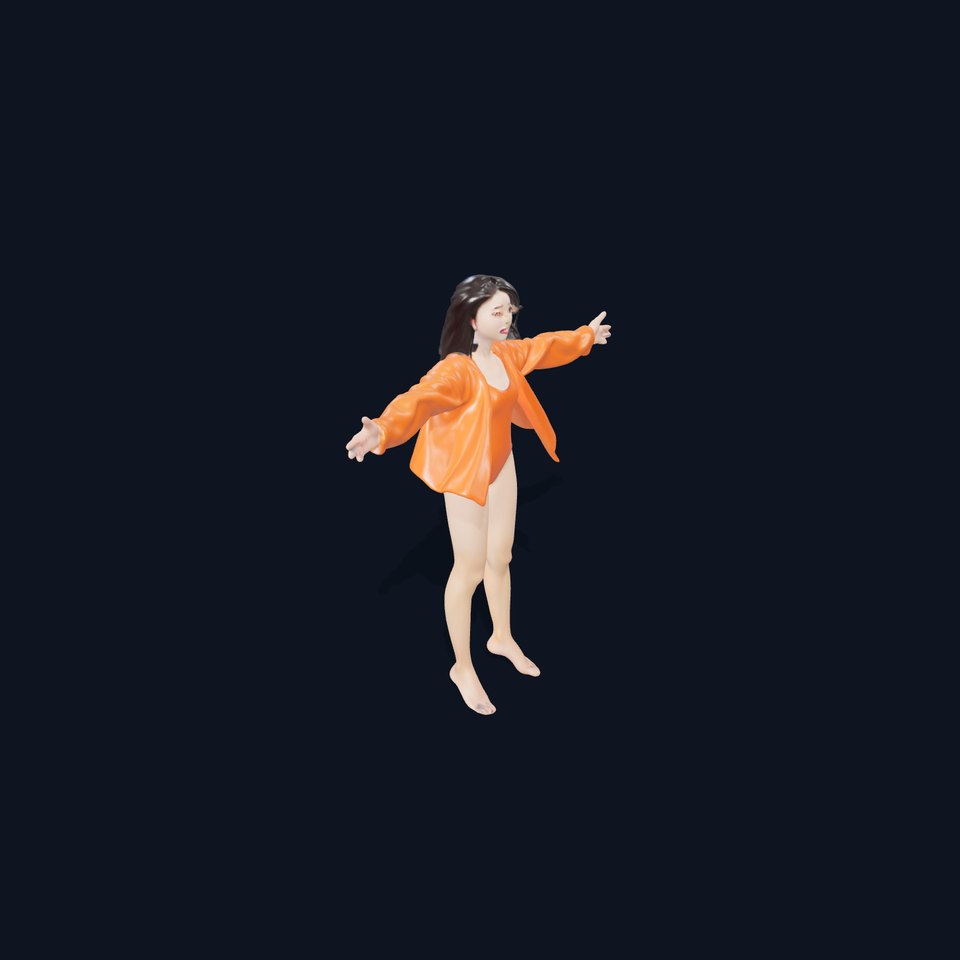 Orange Attire Female model pack