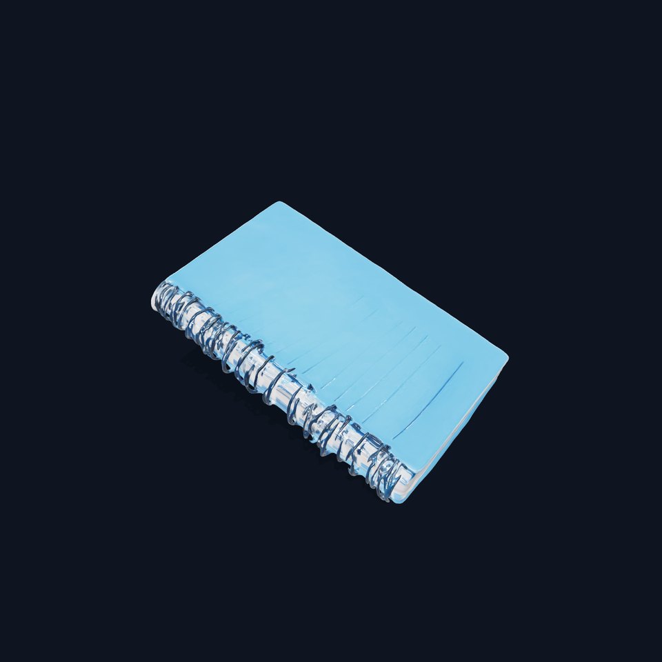 Blue Spiral Notebook model pack