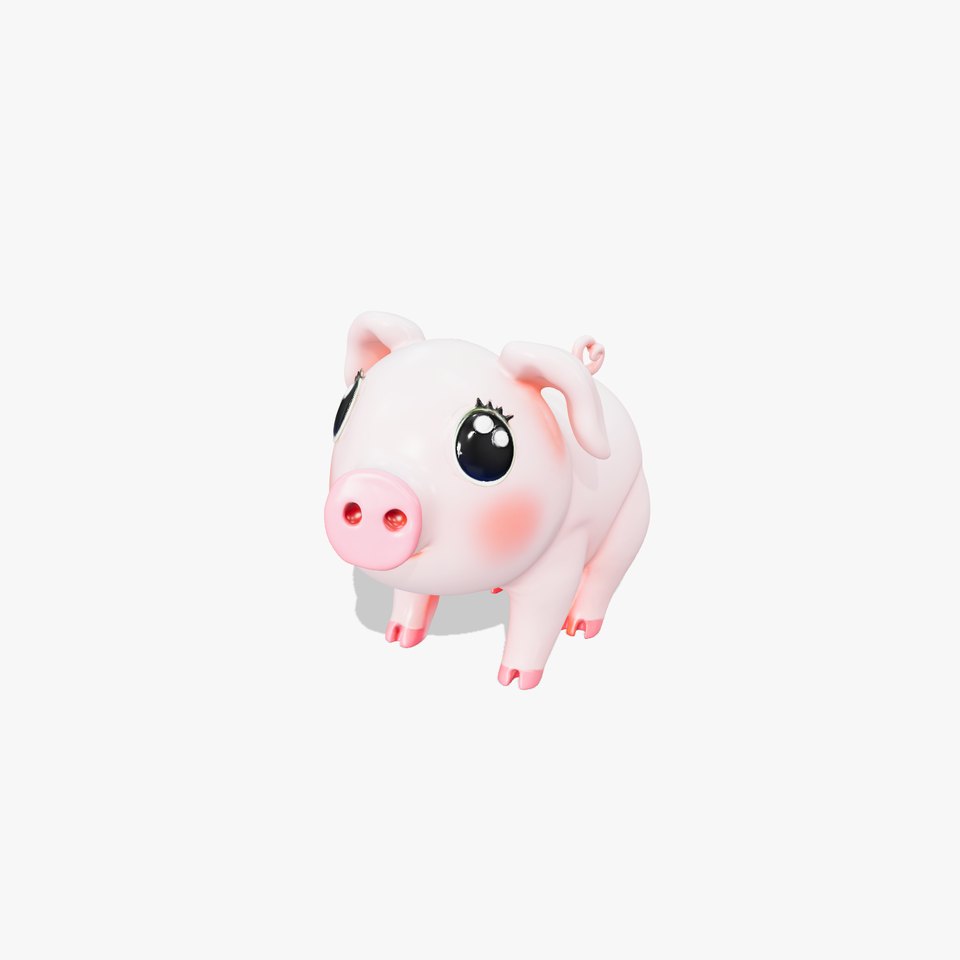 Cute Piggy Character model pack viewer poster