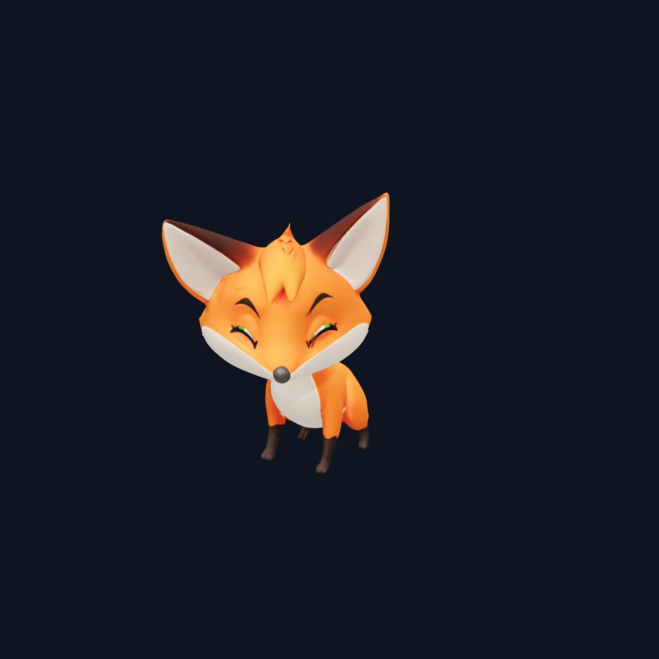 Charming Fox Cartoon model pack