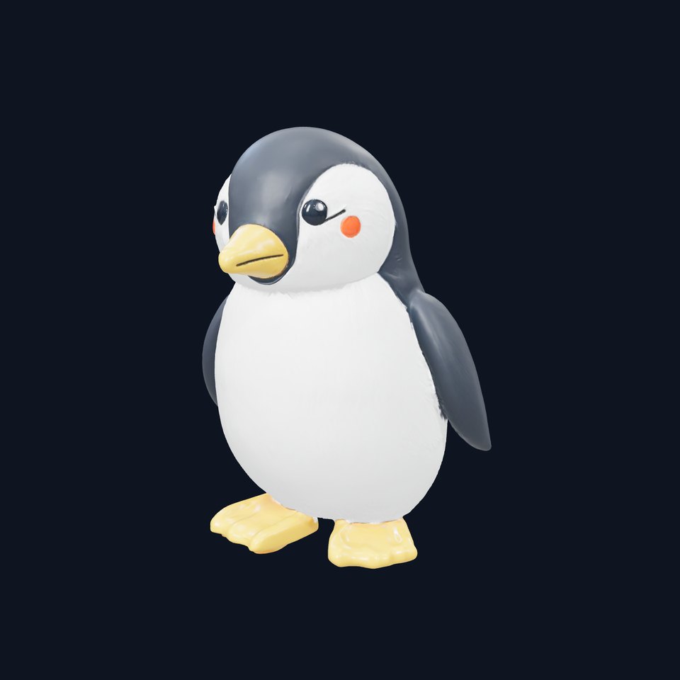 Charming Penguin Figure model pack