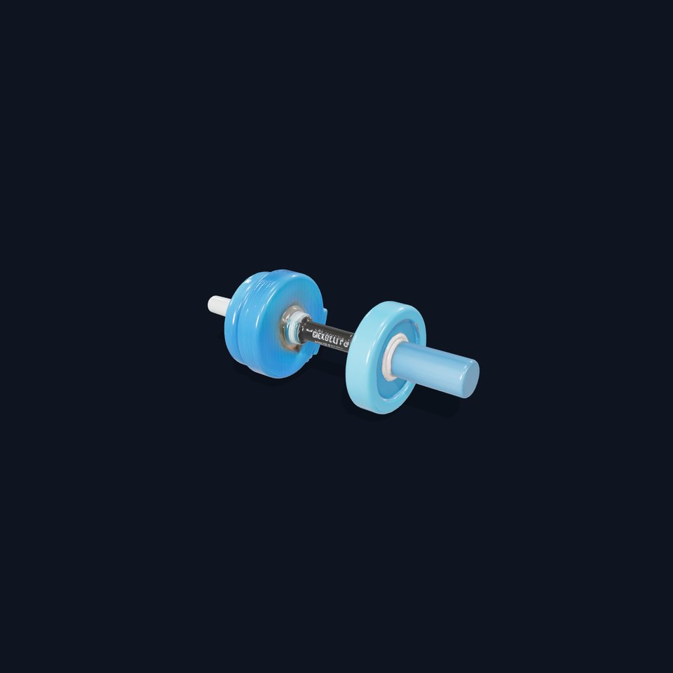 Blue Fitness Dumbbell model pack