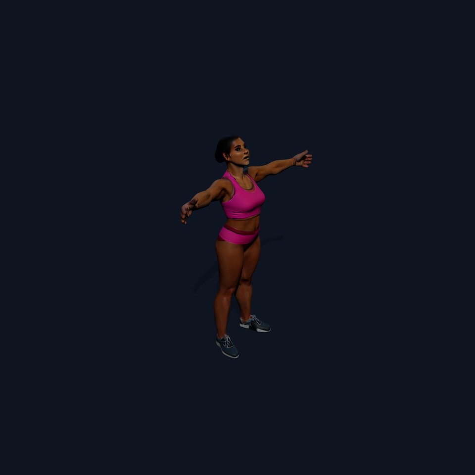Athletic Female Fitness Outfit model pack