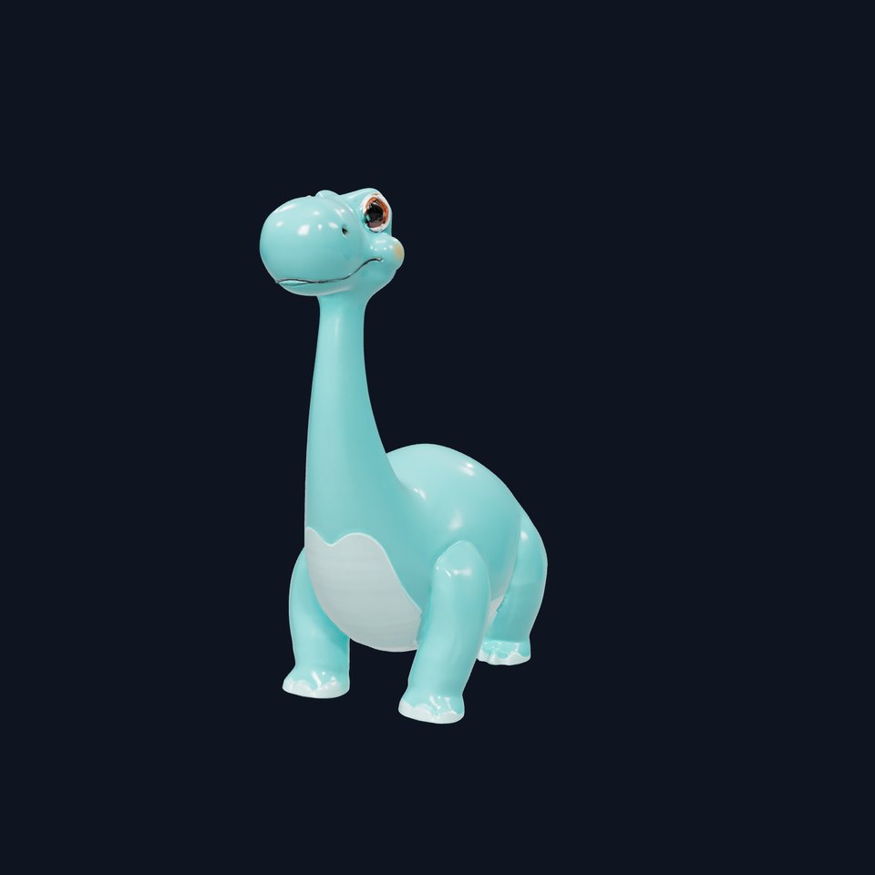 Playful Blue Dinosaur model pack