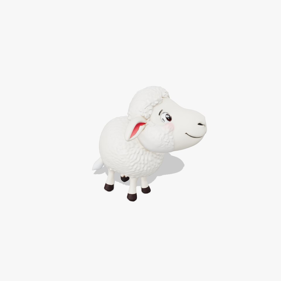 Cheerful Sheep Character model pack