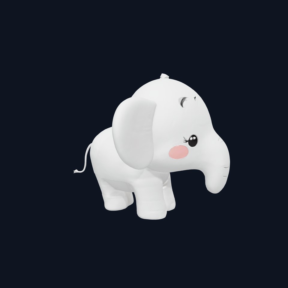 Cute Cartoon Elephant model pack