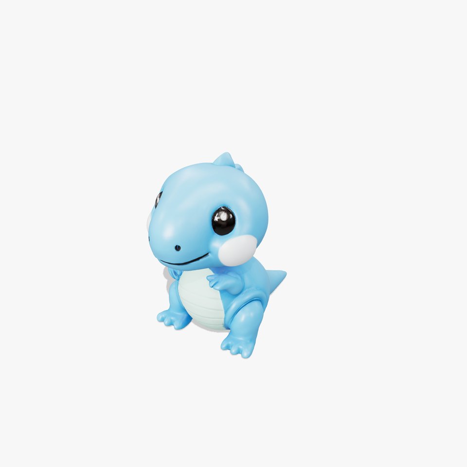 Blue Dinosaur Figure model pack viewer poster