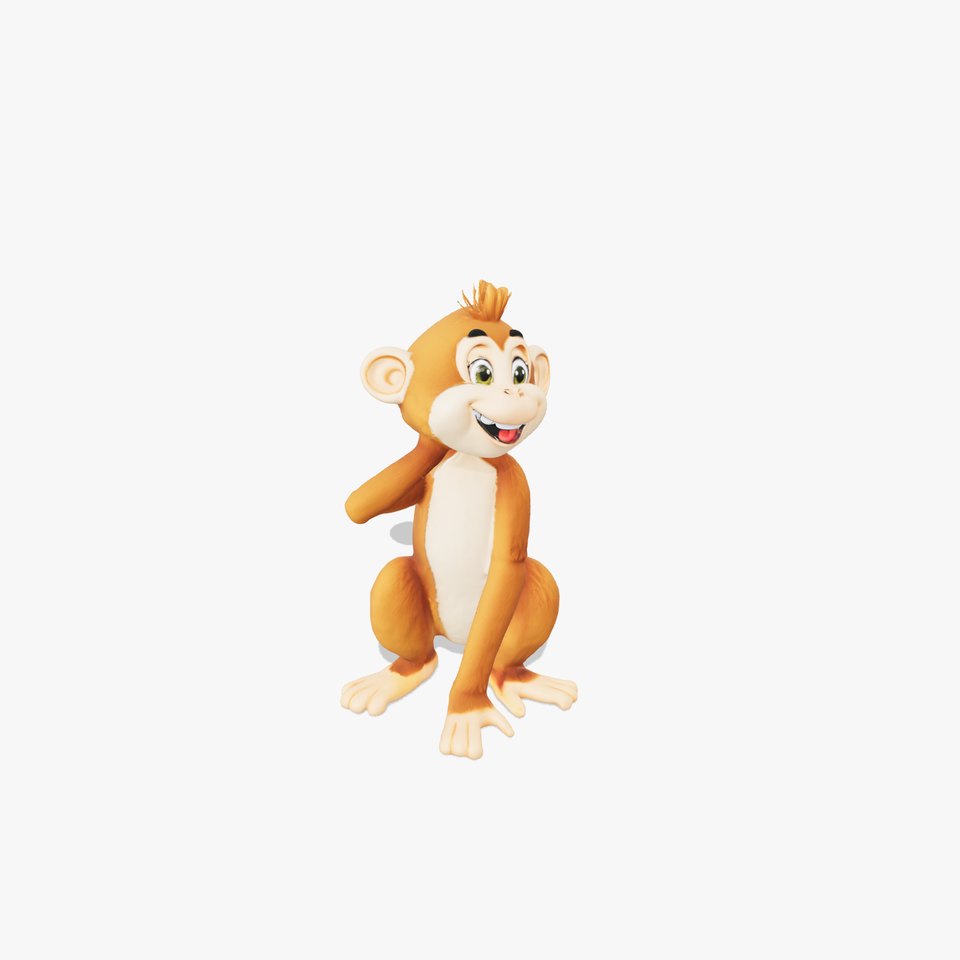 Cheerful Monkey Character model pack viewer poster