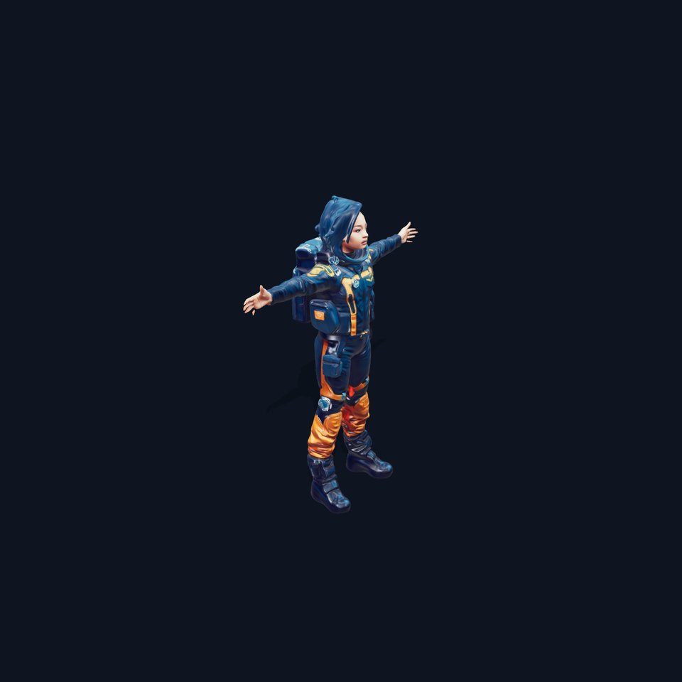 Orange Space Suit model pack
